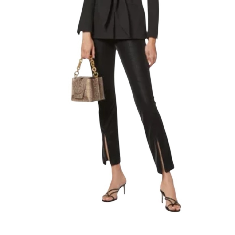 Good American The Croc Exec Black High Waist Faux Leather
Pants SZ 4